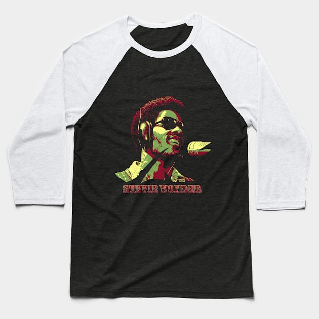 Wonder Stevie Baseball T-Shirt by Mananya